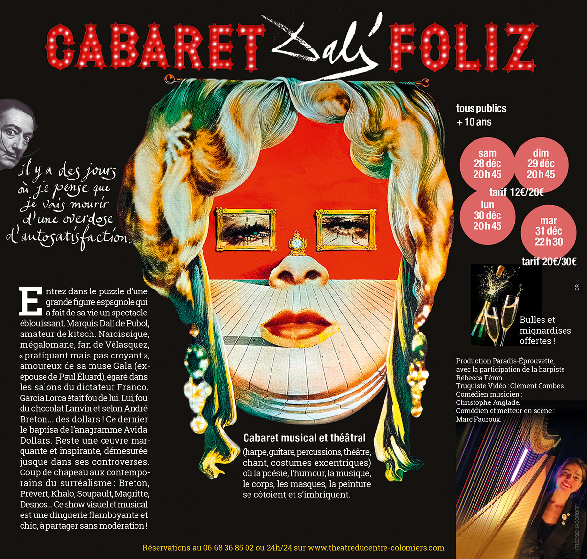  réveillon: Cabaret Dali Foliz, le mardi 31 décembre à 22h30